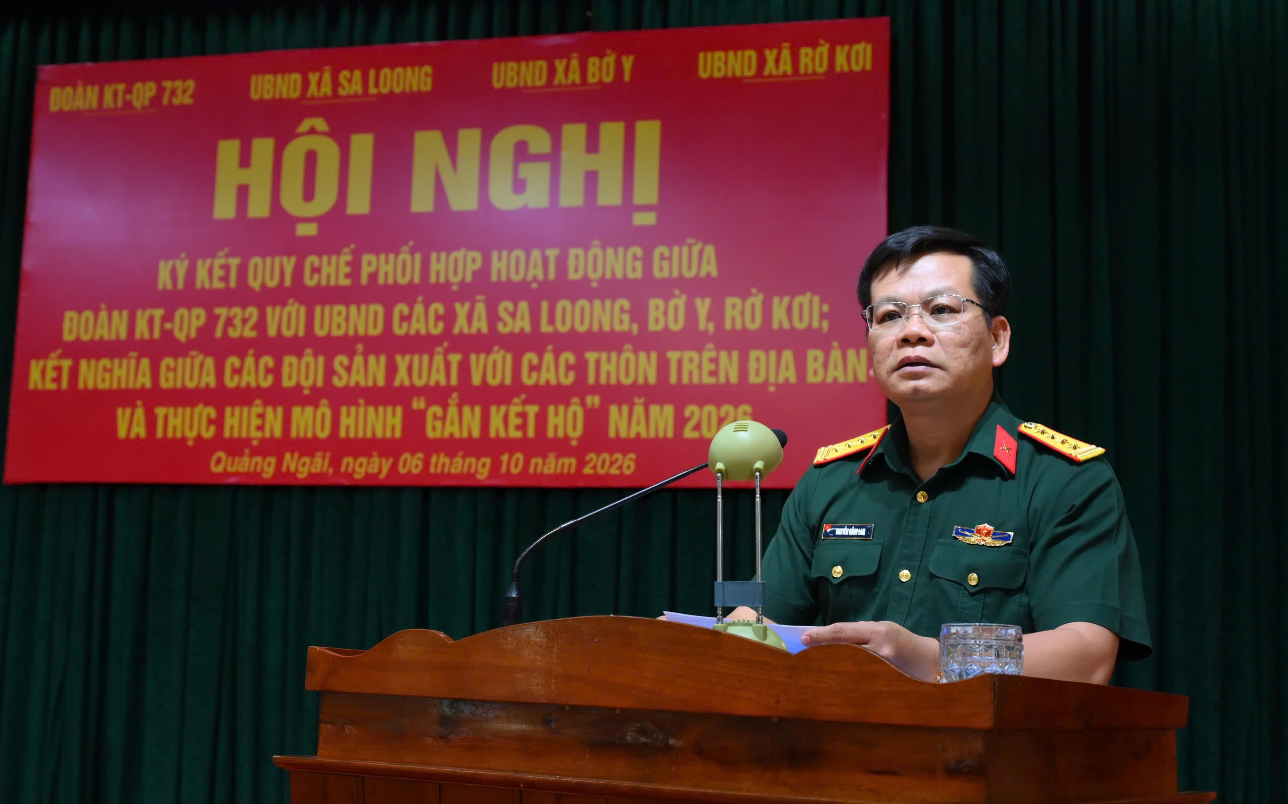 1. Đại tá Nguyễn Hồng Lam, Phó Tư lệnh Binh đoàn 15 phát biểu.