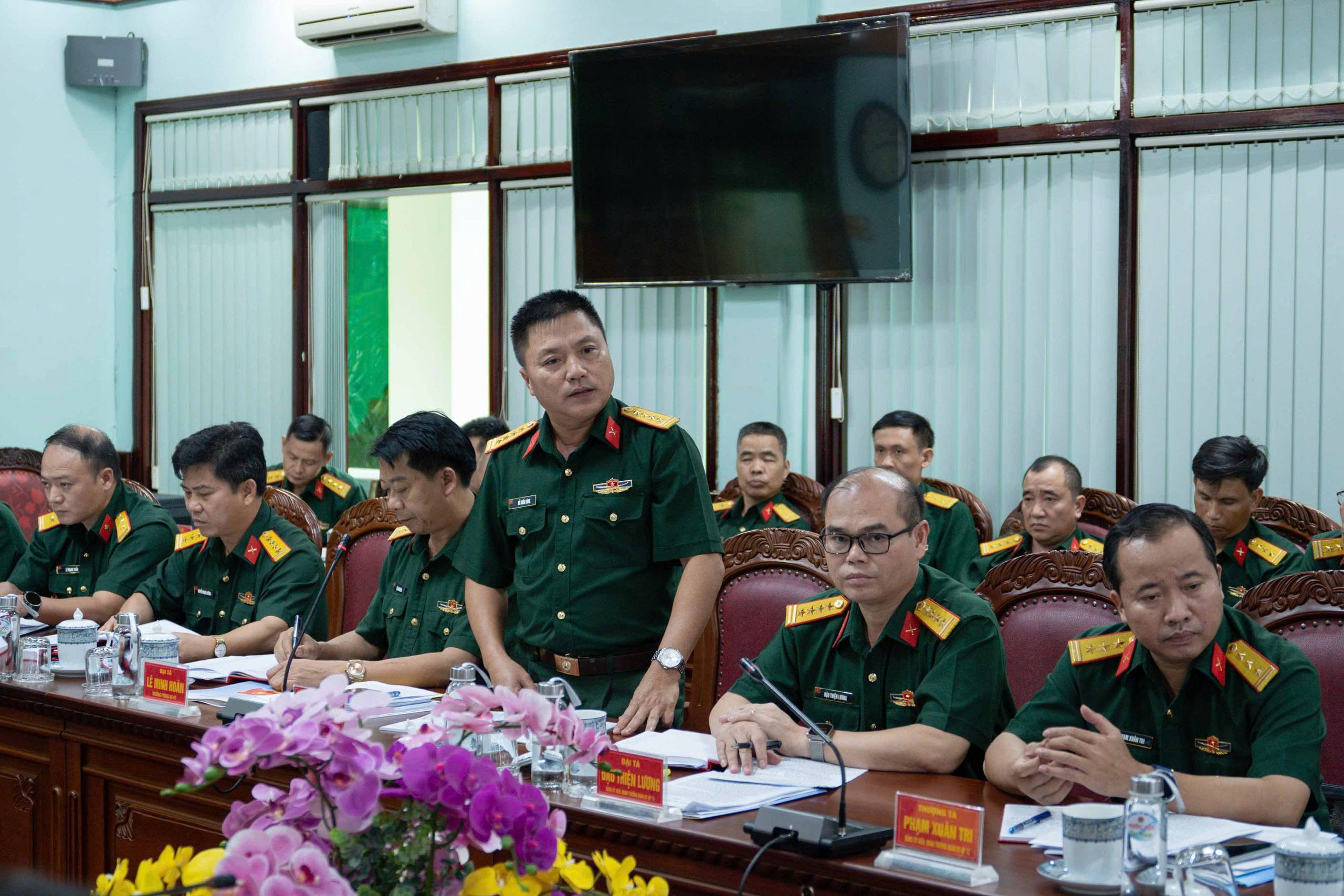 5. Đại tá Đỗ Xuân Tùng, Trưởng phòng Thham mưu Binh đoàn phát biểu.