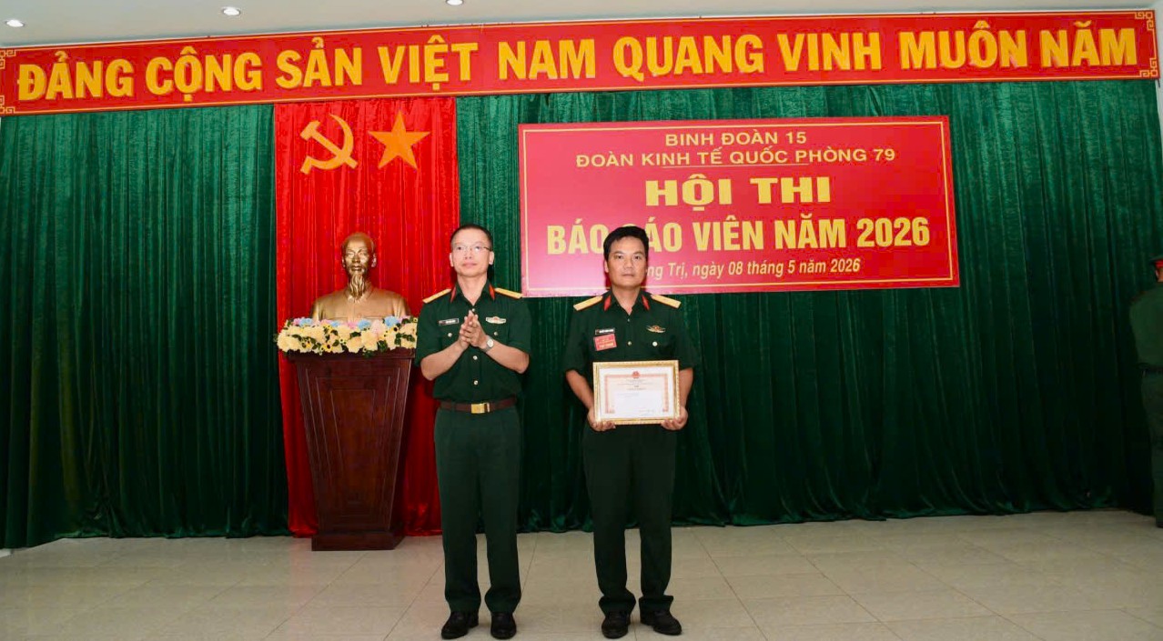 16 báo cáo viên thi tài tại Hội thi Báo cáo viên năm 2026 của Đoàn KT-QP 79