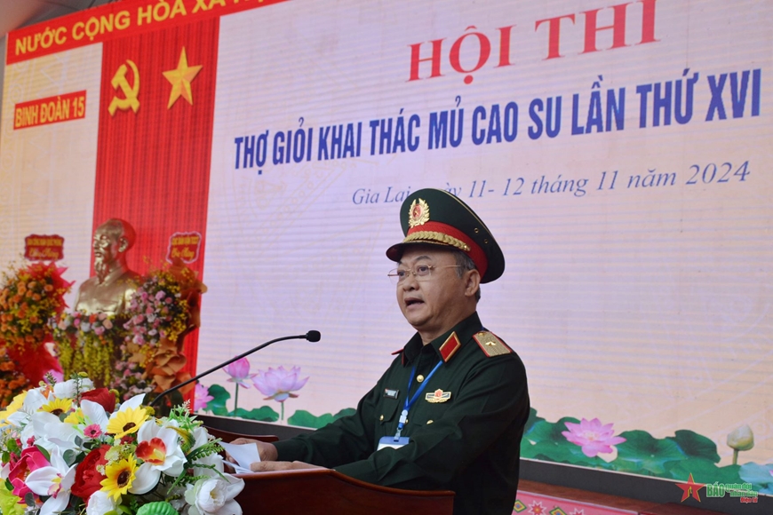 Binh đoàn 15 tổ chức Hội thi thợ khai thác mủ cao su lần thứ XVI, năm 2024