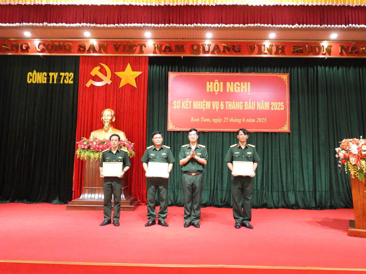 Công ty 732 sơ kết công tác 6 tháng đầu năm 2025 và tổng kết phong trào thi đua “Dân vận khéo” giai đoạn 2021 - 2025