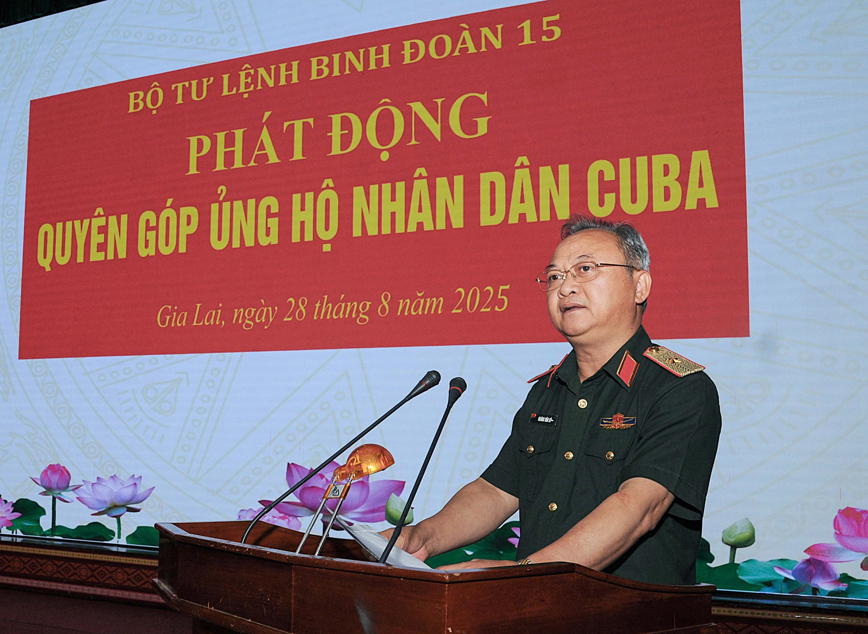 Bộ Tư lệnh Binh đoàn 15 tổ chức Phát động quyên góp ủng hộ nhân dân Cu Ba