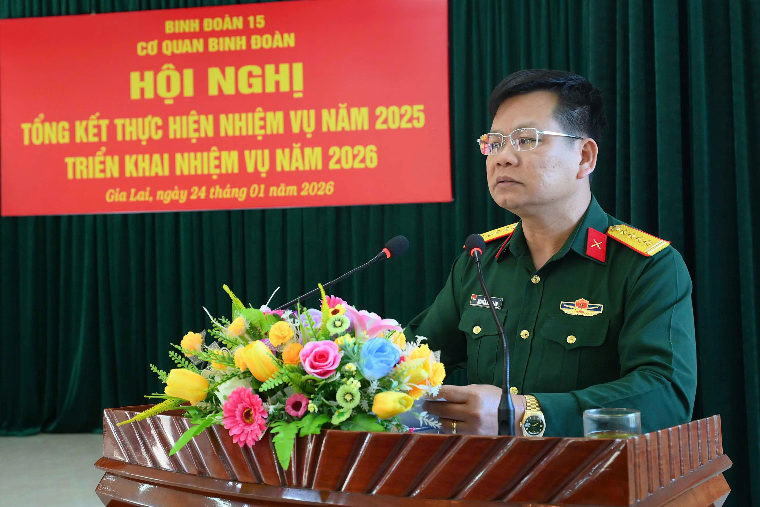 Cơ quan Binh đoàn 15 tổng kết nhiệm vụ năm 2025, triển khai nhiệm vụ năm 2026