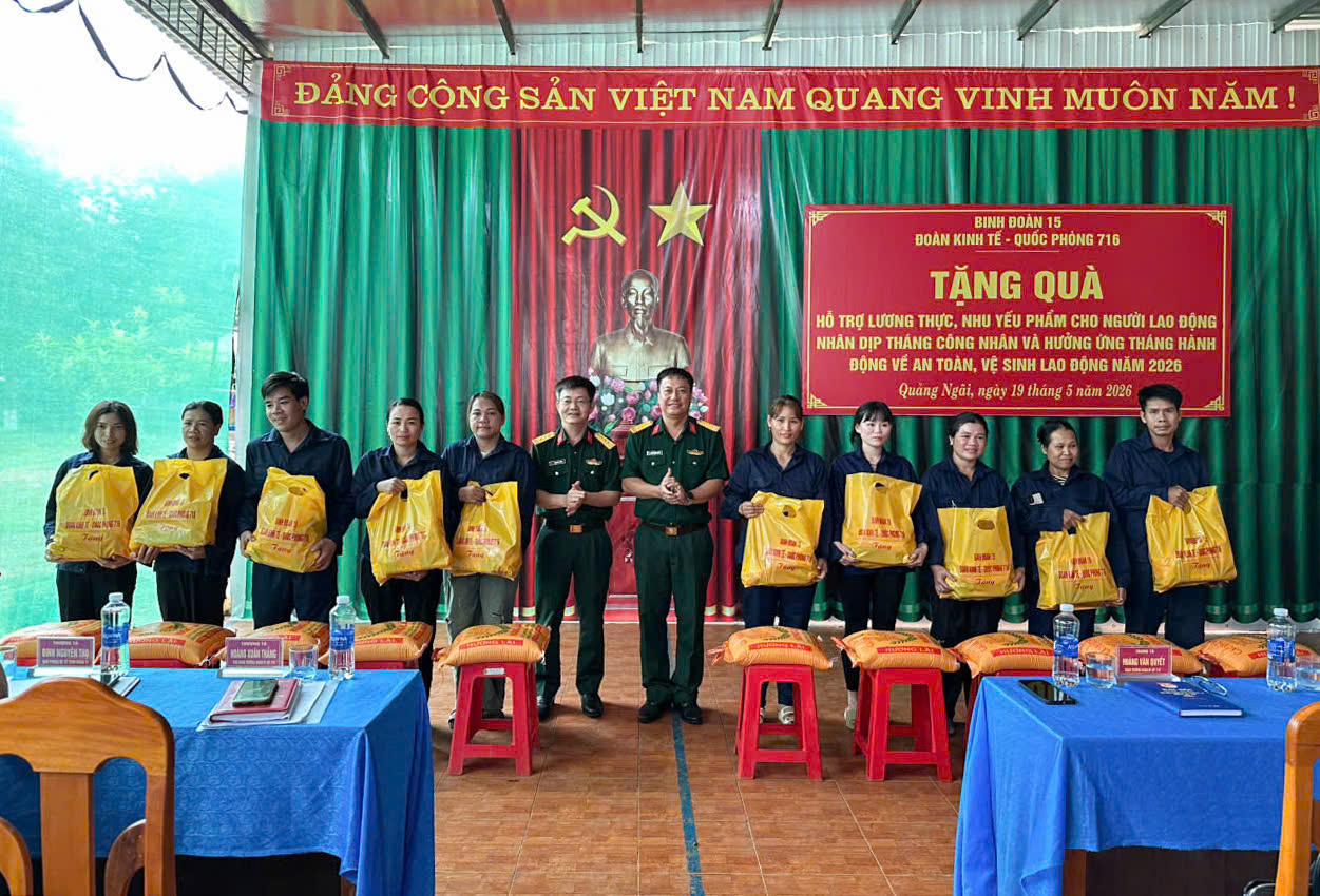 Đoàn KT-QP 716 chăm lo thiết thực đời sống người lao động trong “Tháng Công nhân” năm 2026